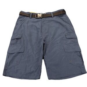 Denali Tech Shorts Mens 32 Navy Blue Cargo Belted Quick Dry Outdoors NEW